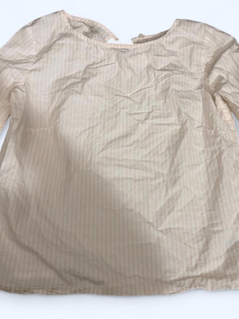 Madewell Poplin Striped Bell Sleeve Blouse Cotton Top Boho Romantic XS